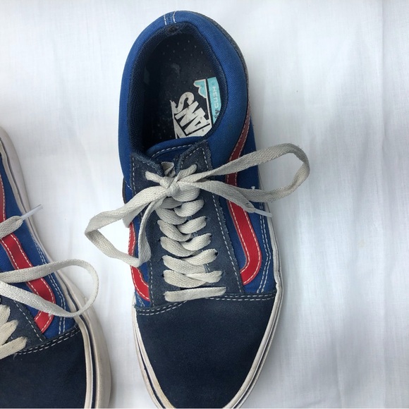 Vans Tri-Tone Comfycush old skool sneakers dress blues / blue / red 6.5men 8wome - Picture 5 of 9